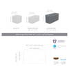 TruDrop Slat Self Watering Large Deck Box, Planter by Crescent Garden, 19" width x 23" height x 46.65" depth thumbnail 5