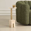 Feranno Travertine Accent Table, Side & End Table by Uttermost, 12" width x 22" height x 8" depth thumbnail 3