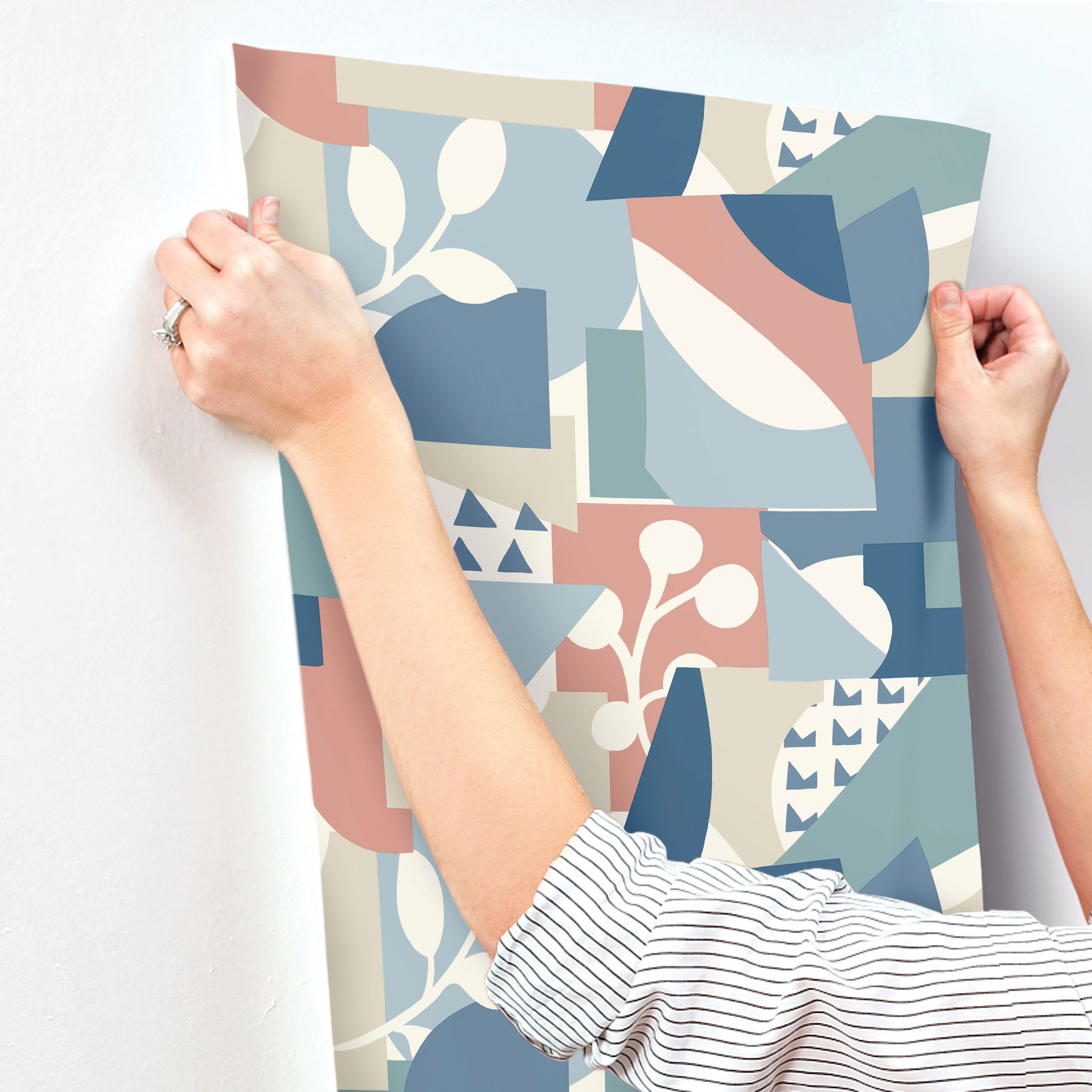 Cut Outs Blue Wallpaper large image 