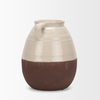 Tryna Small Beige with Matte Brown Ceramic Vase thumbnail 5