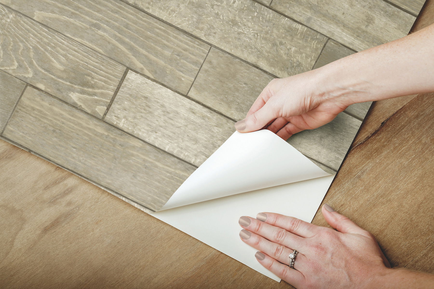 Warehouse Planks Brown Peel & Stick Wallpaper large image 