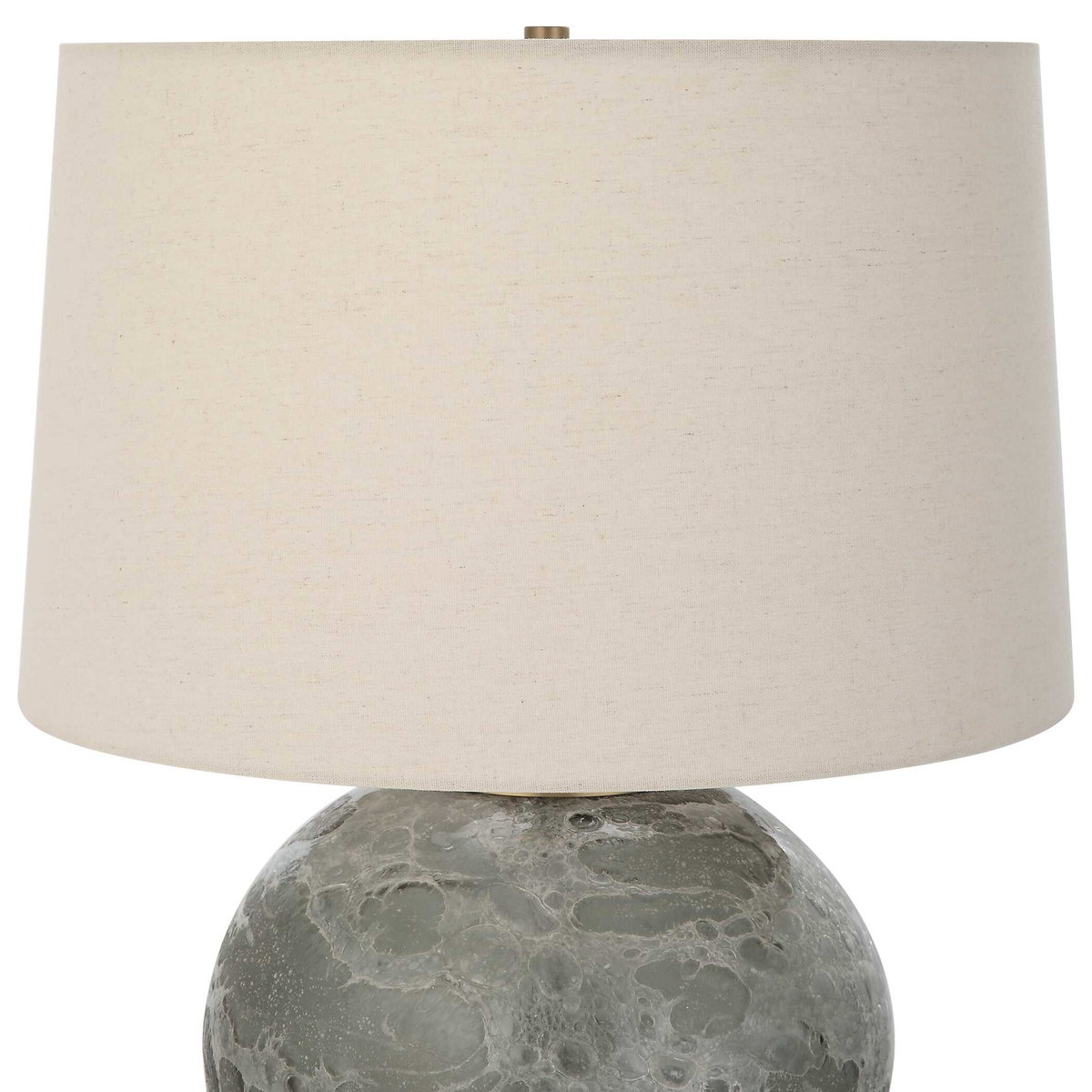 Lunia Gray Glass Table Lamp, by Uttermost, 17" width x 25" height x 17" depth View 6