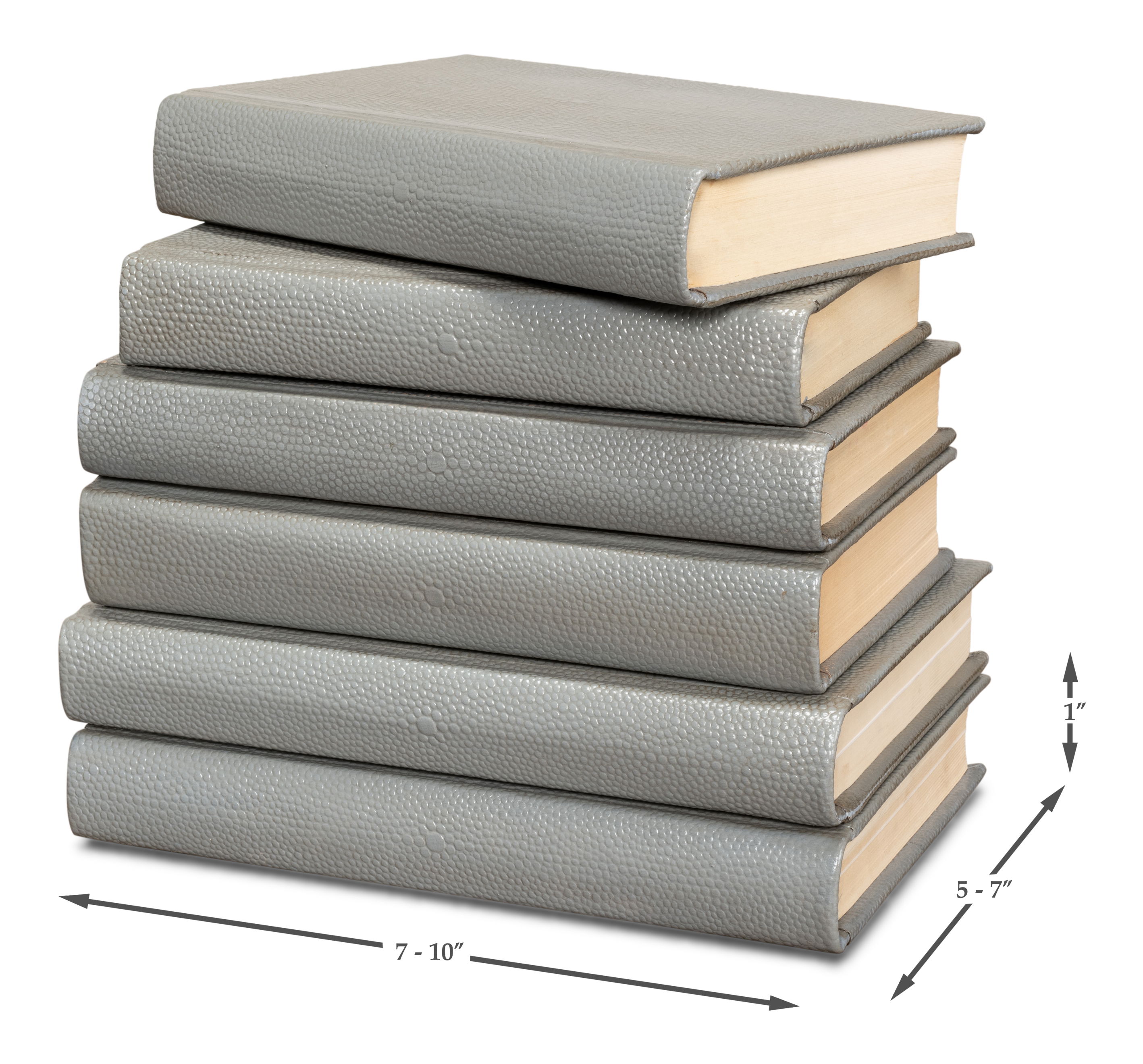 Shagreen Books, Set Of 12, Storm Grey large image 