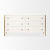 Savannah White Fir Veneer with Gold Metal Accents 6-Drawer Sideboard, Sideboards & Buffet by Mercana, 62.6" length x 15.75" width x 31.5" height thumbnail 5