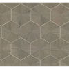 Hexagram Wood Veneer Brown Wallpaper thumbnail 0