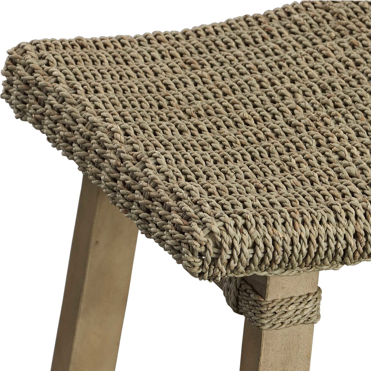 Everglade Sea Grass Counter Stool, Counter & Bar Stool by Uttermost, 20" width x 26.5" height x 15.5" depth View 7