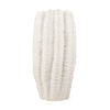Velia Tall Seashell Sculptural Cream Glazed Ceramic Vase thumbnail 0