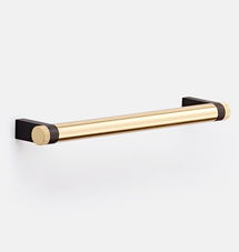 Online Designer Bathroom West Slope Drawer Pull, Aged Brass & Oil - 4 inch
