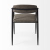 Langston Brown Faux-Leather Seat Black Iron Frame Dining Chair thumbnail 6