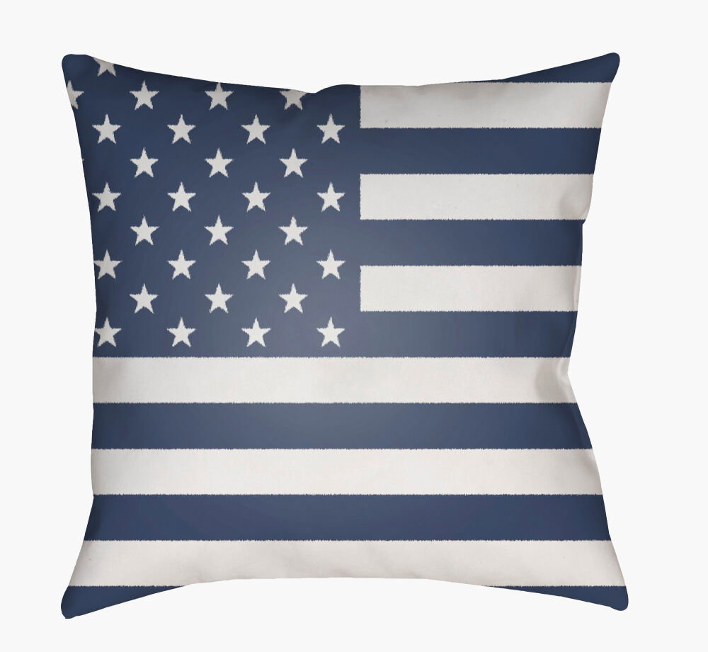Americana Accent Pillow, Decorative Pillow by Surya, 18" length x 18" width