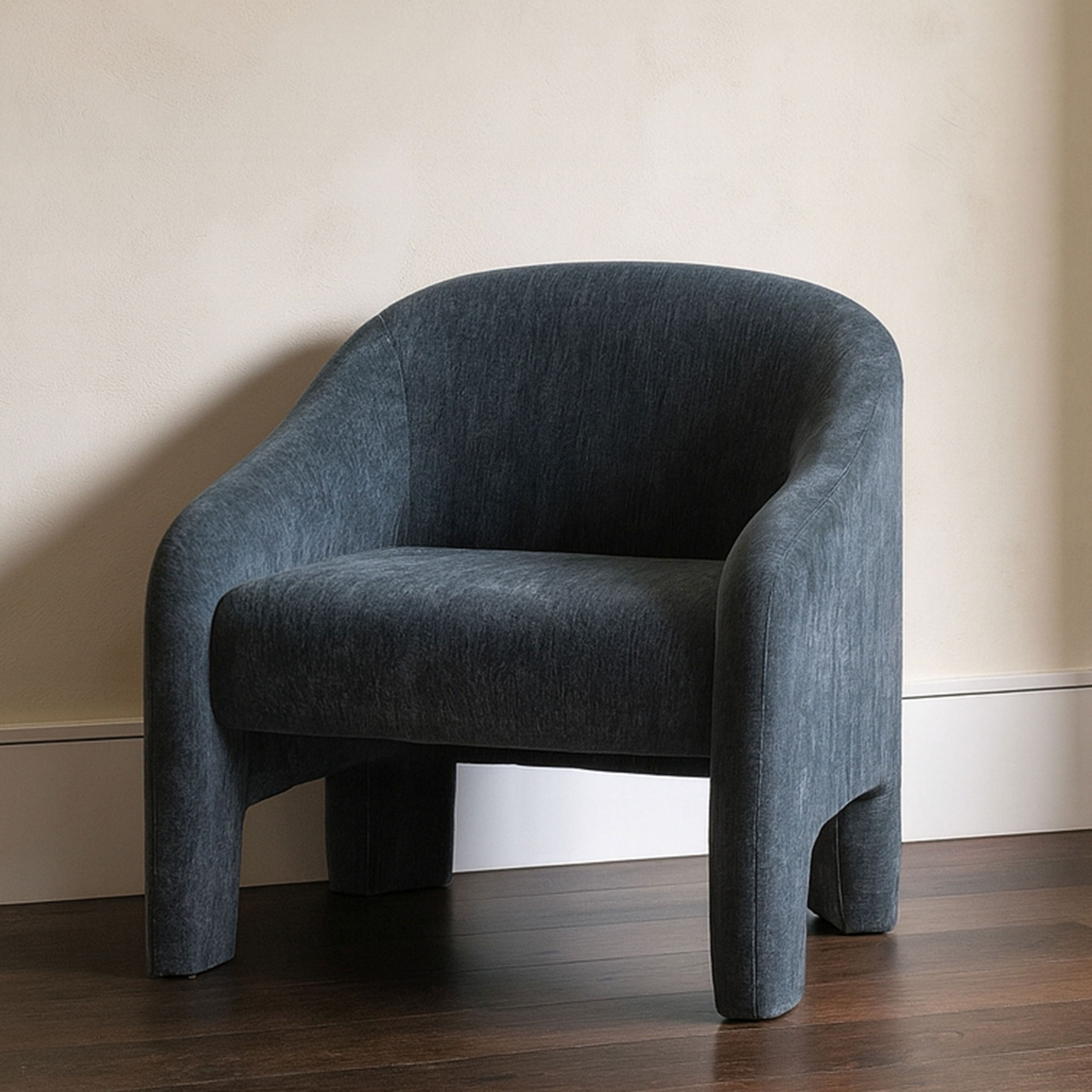Tuva Accent Chair Slate Blue, by Moe's Home, 29.5" width x 31.9" height x 32.7" depth View 7