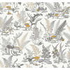 Mushroom Garden Toile Neutral & Gold Wallpaper thumbnail 0