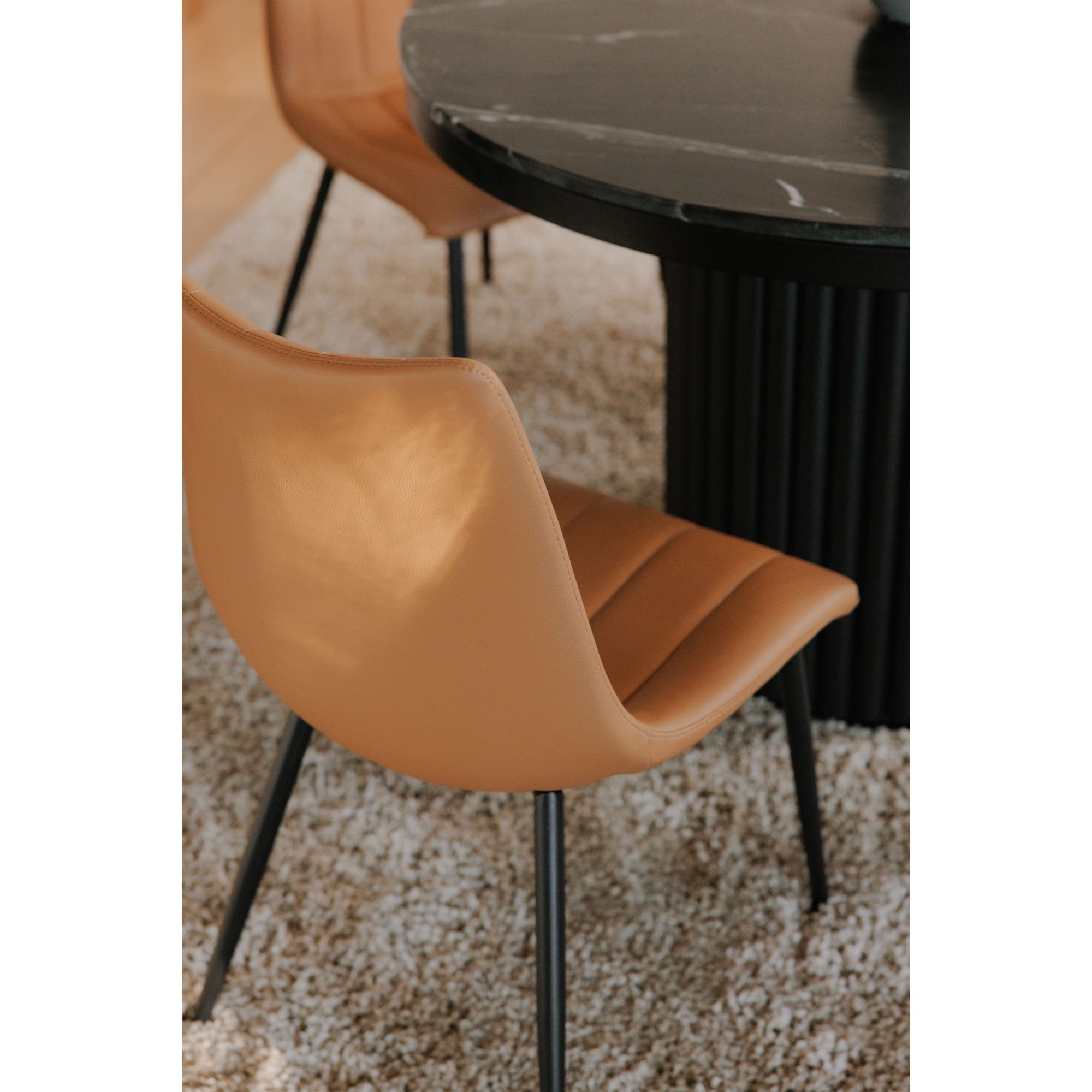 Alibi Dining Chair Tan - Set Of Two, by Moe's Home, 18" width x 33" height x 20" depth View 10