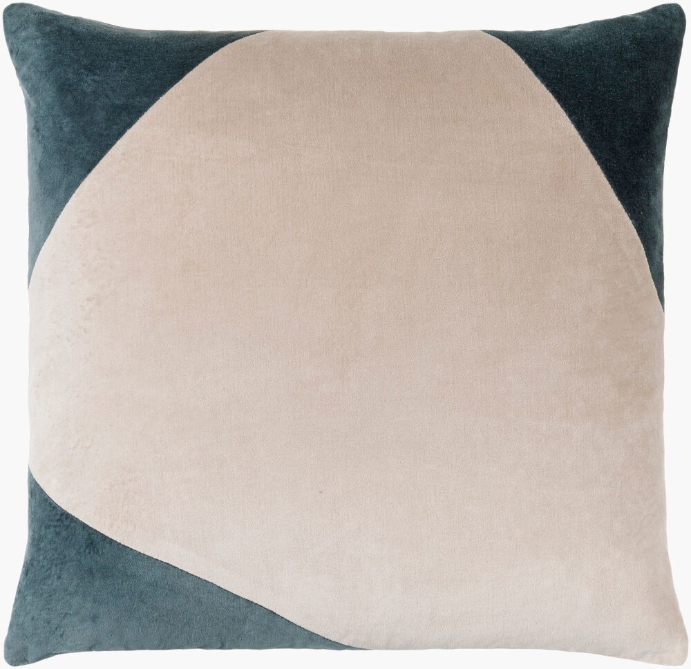 Cotton Velvet Accent Pillow, Decorative Pillow by Surya, 22" length x 22" width