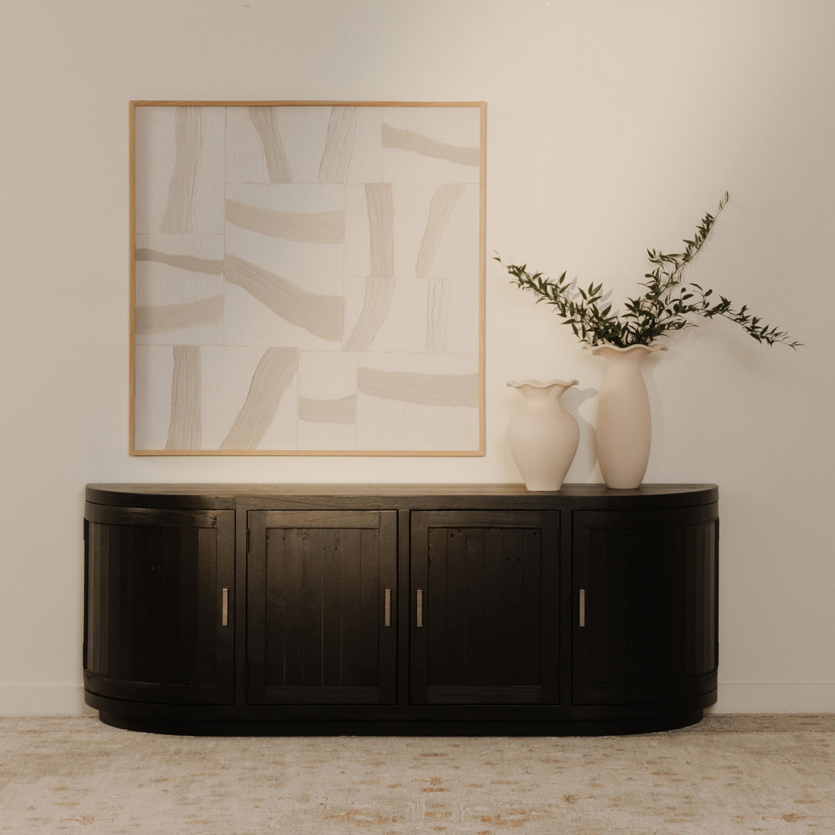 Nicola Media Cabinet Black, Media Console by Moe's Home, 70.9" width x 26" height x 17.7" depth View 10