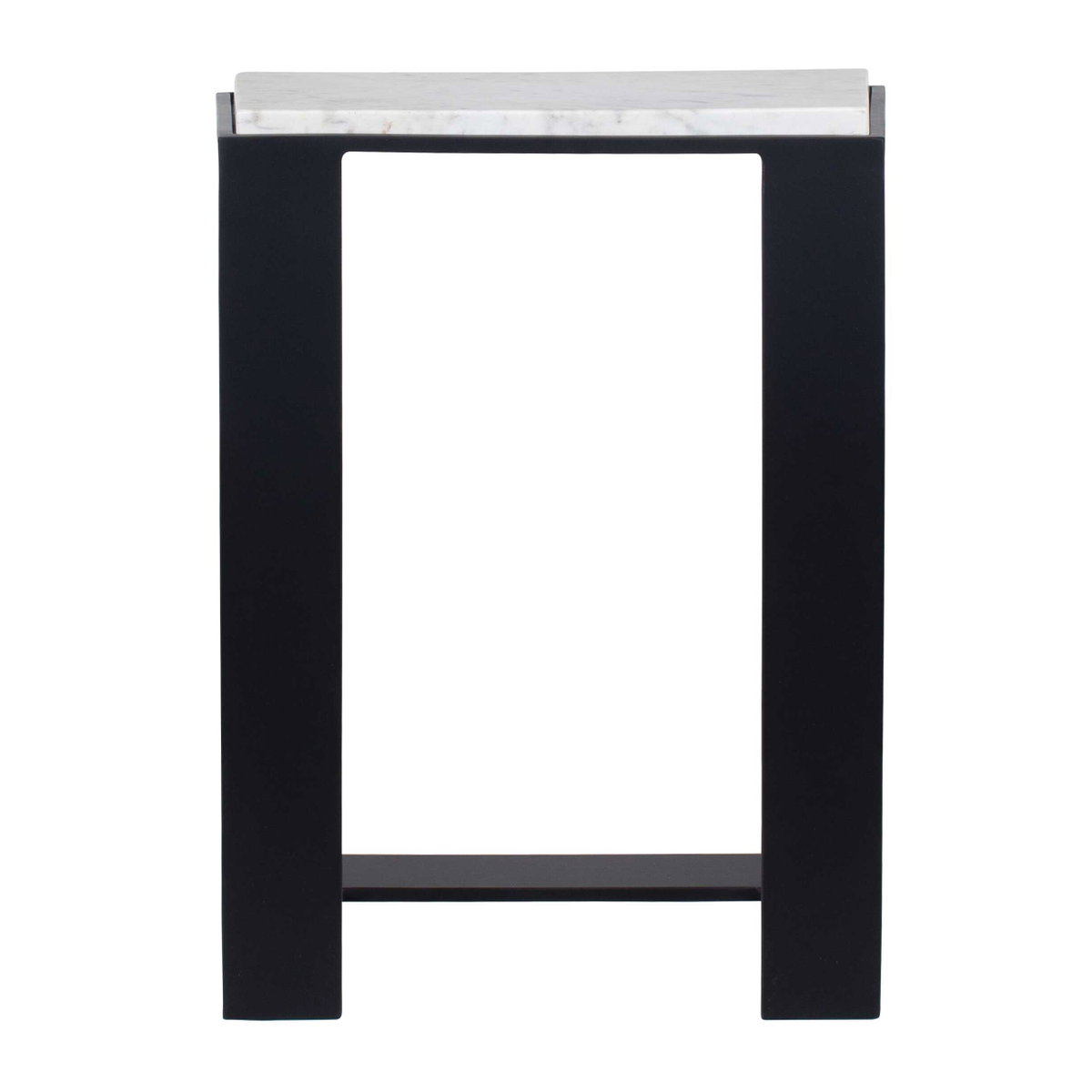 Kenora White Marble Accent Table, Side & End Table by Uttermost, 18" width x 22.5" height x 11.75" depth View 7