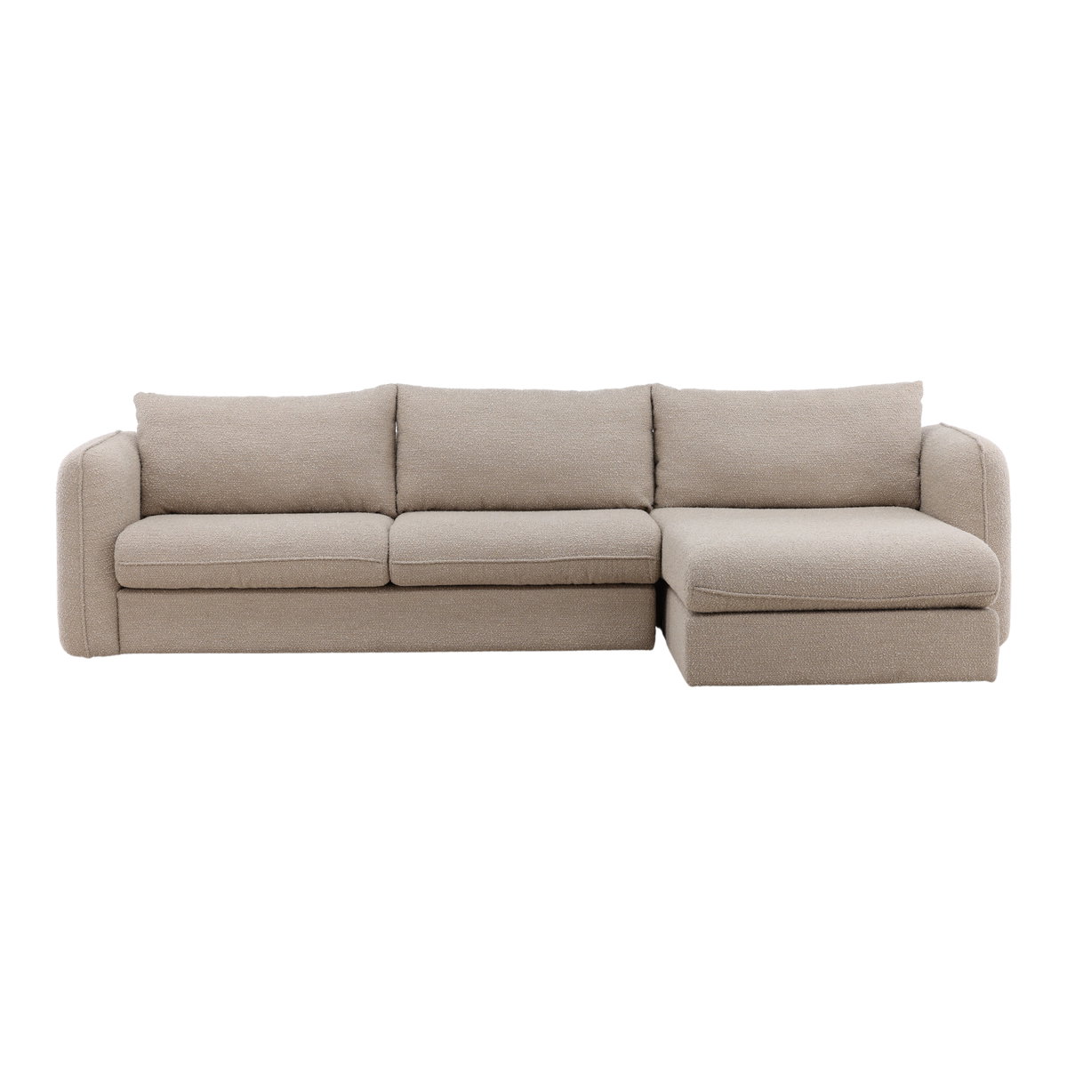 Torrey Chaise Sectional Sand, Sectional Sofa by Dovetail, 130.7" width x 36" height x 70" depth View 2