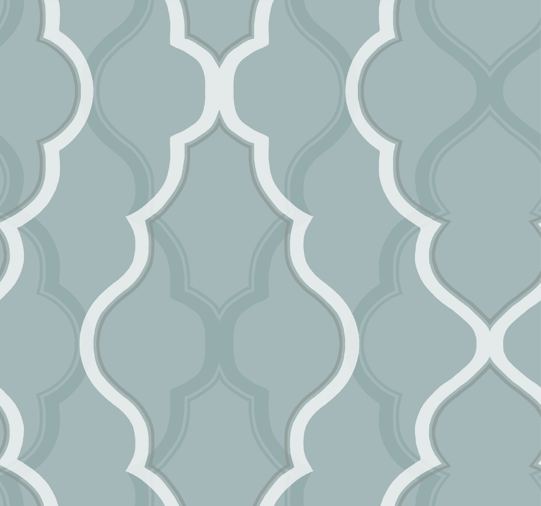 Double Damask Teal Wallpaper, by York Wall, 27' length x 2'3" width x 0.02" depth View 1