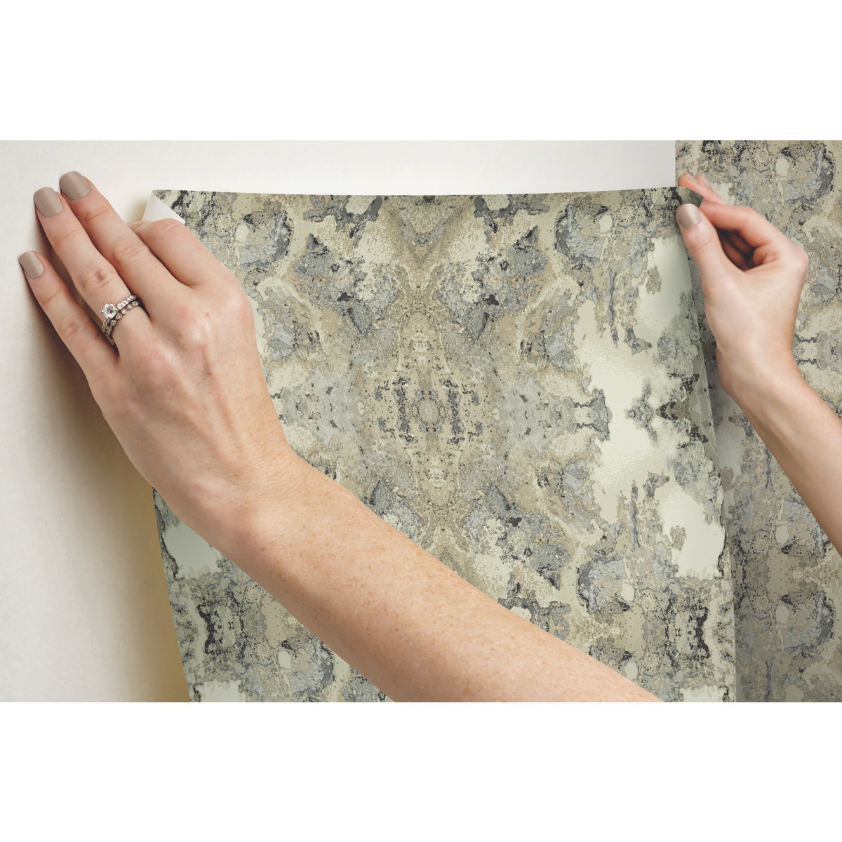 Inner Beauty Off White Wallpaper, by York Wall, 27' length x 2'3" width x 0.02" depth View 11