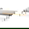 Colburne Cream Fabric with Brown Wood Bench thumbnail 0