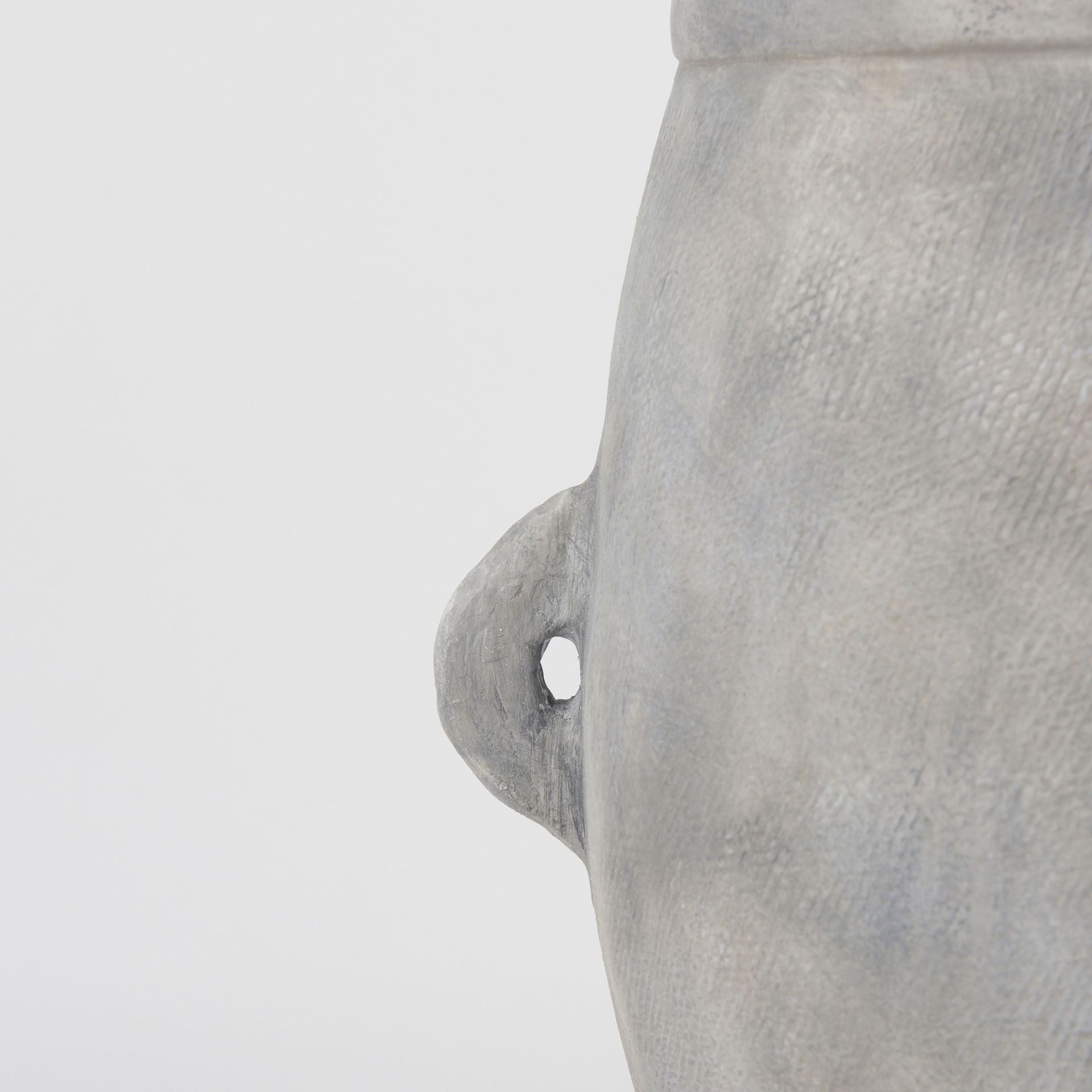 Zuma  Light Gray Ceramic Floor Vase, by Mercana, 27.17" length x 18.11" width x 24.41" height View 7