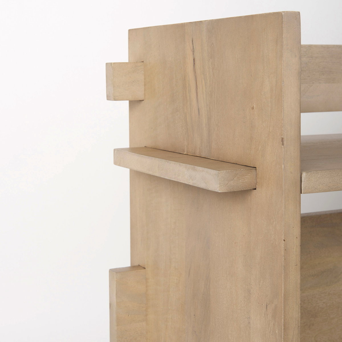 Aida Light Brown Wood Console Table, by Mercana, 76" length x 16" width x 36" height View 8