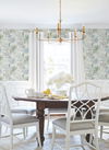 Handpainted Songbird Turquiose Peel & Stick Wallpaper thumbnail 1