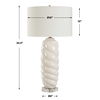 Anneli White Swirl Table Lamp, by Uttermost, 16" width x 30.5" height x 16" depth thumbnail 3
