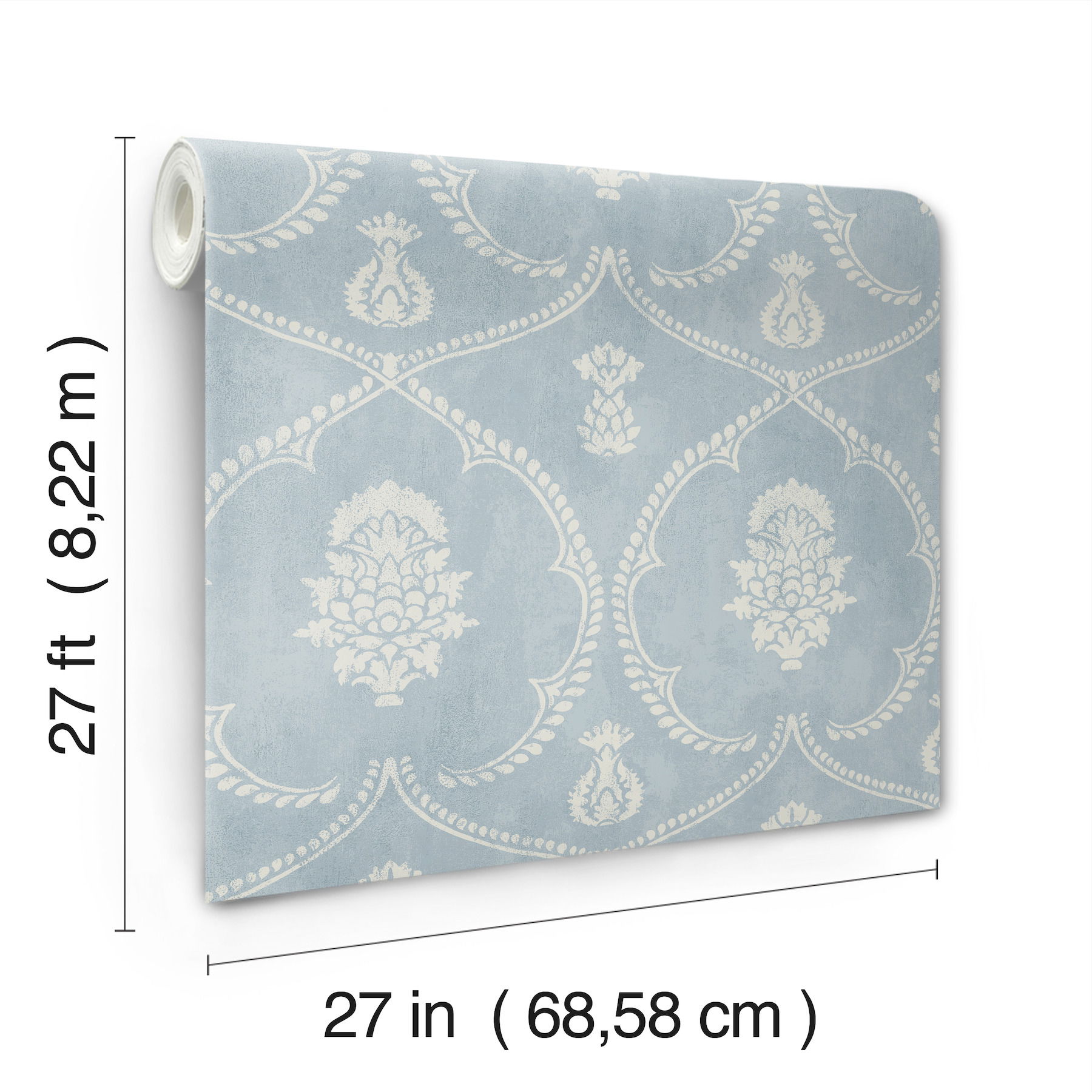 Royal Damask Blue Wallpaper large image 