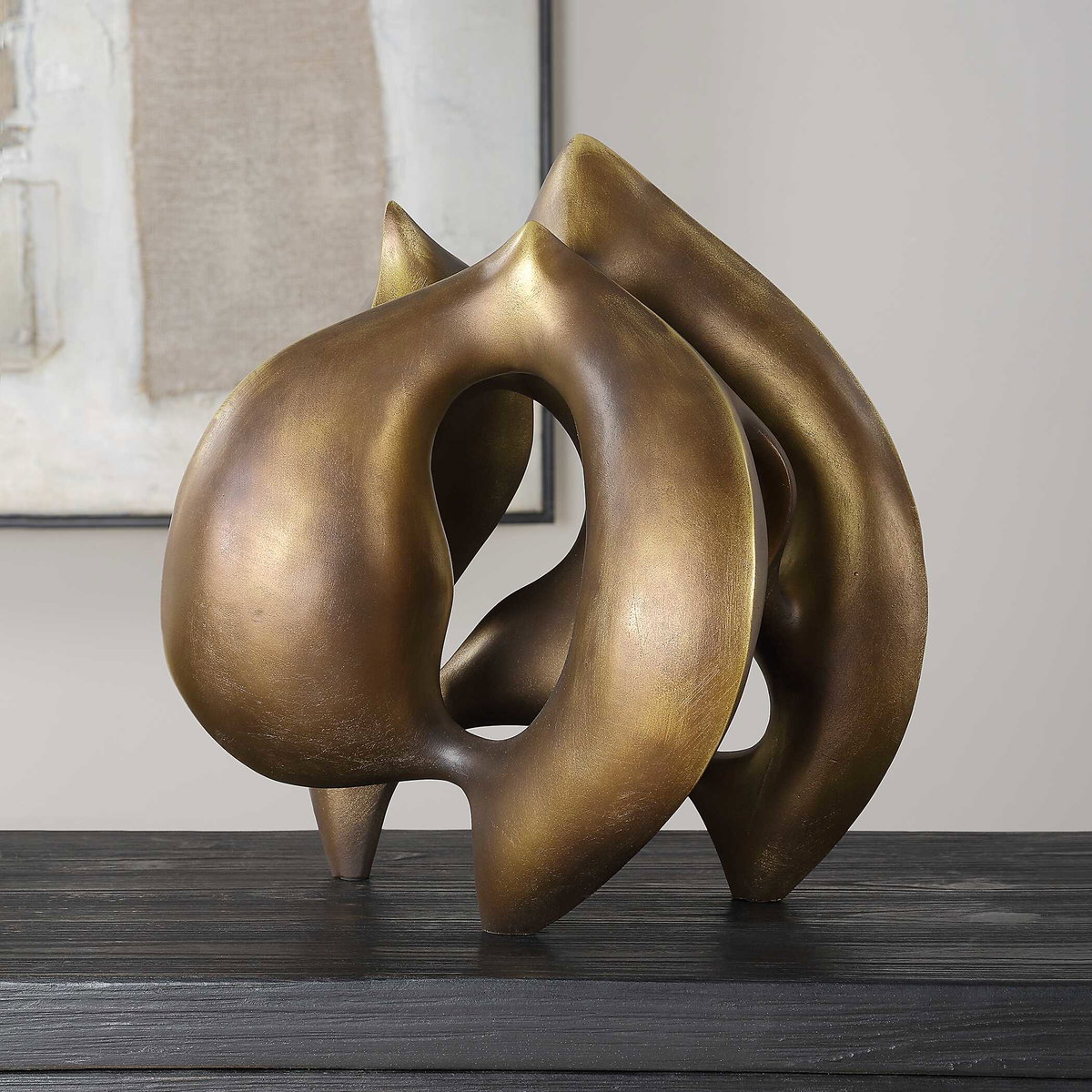 Celestial Flow Bronze Sculpture, Figurines & Statue by Uttermost, 12.75" width x 13.25" height x 10" depth View 3