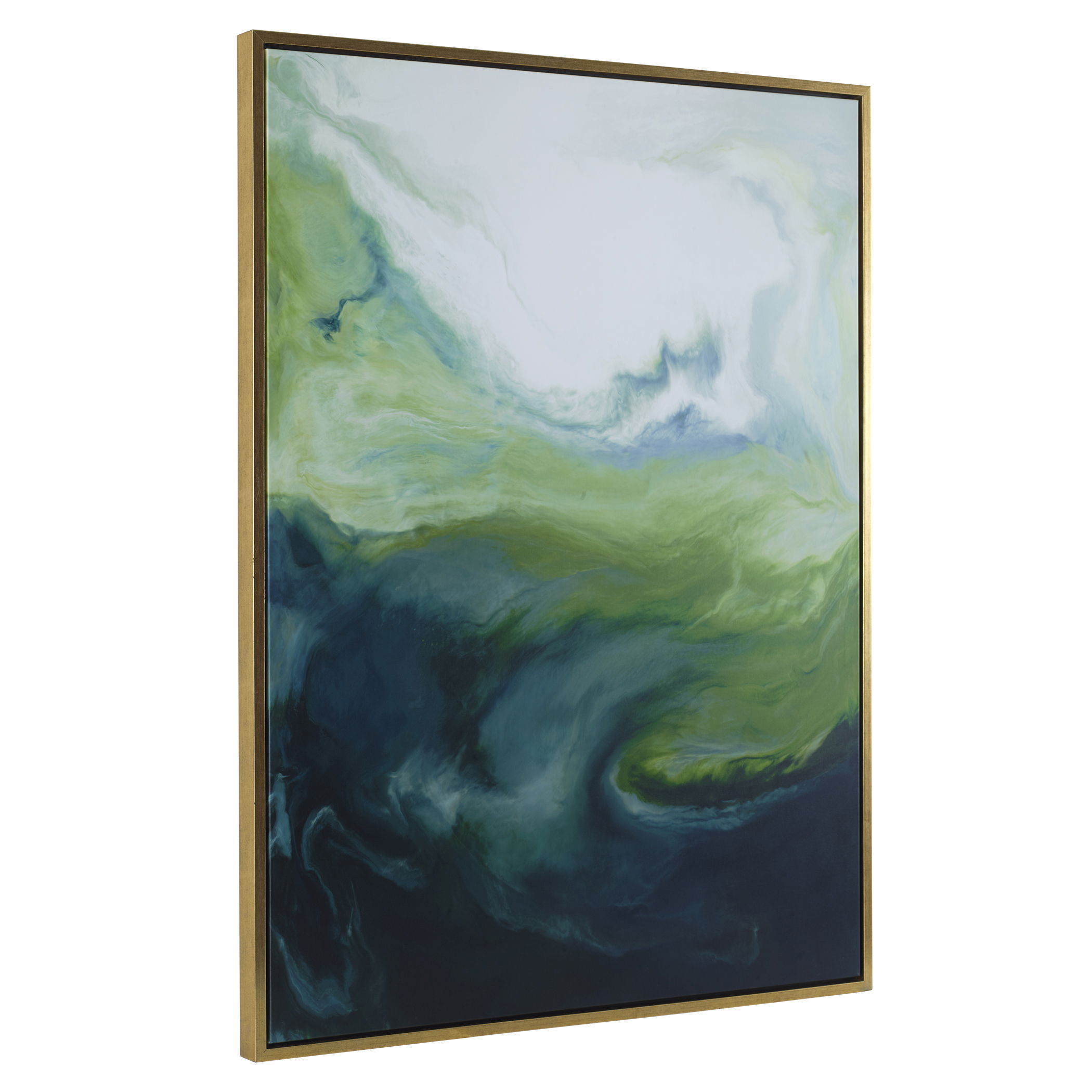 Serene Green Framed Abstract Art large image 