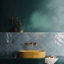 Online Designer Bathroom Los Lunas Blue 4x12 Polished Ceramic Subway Wall Tile