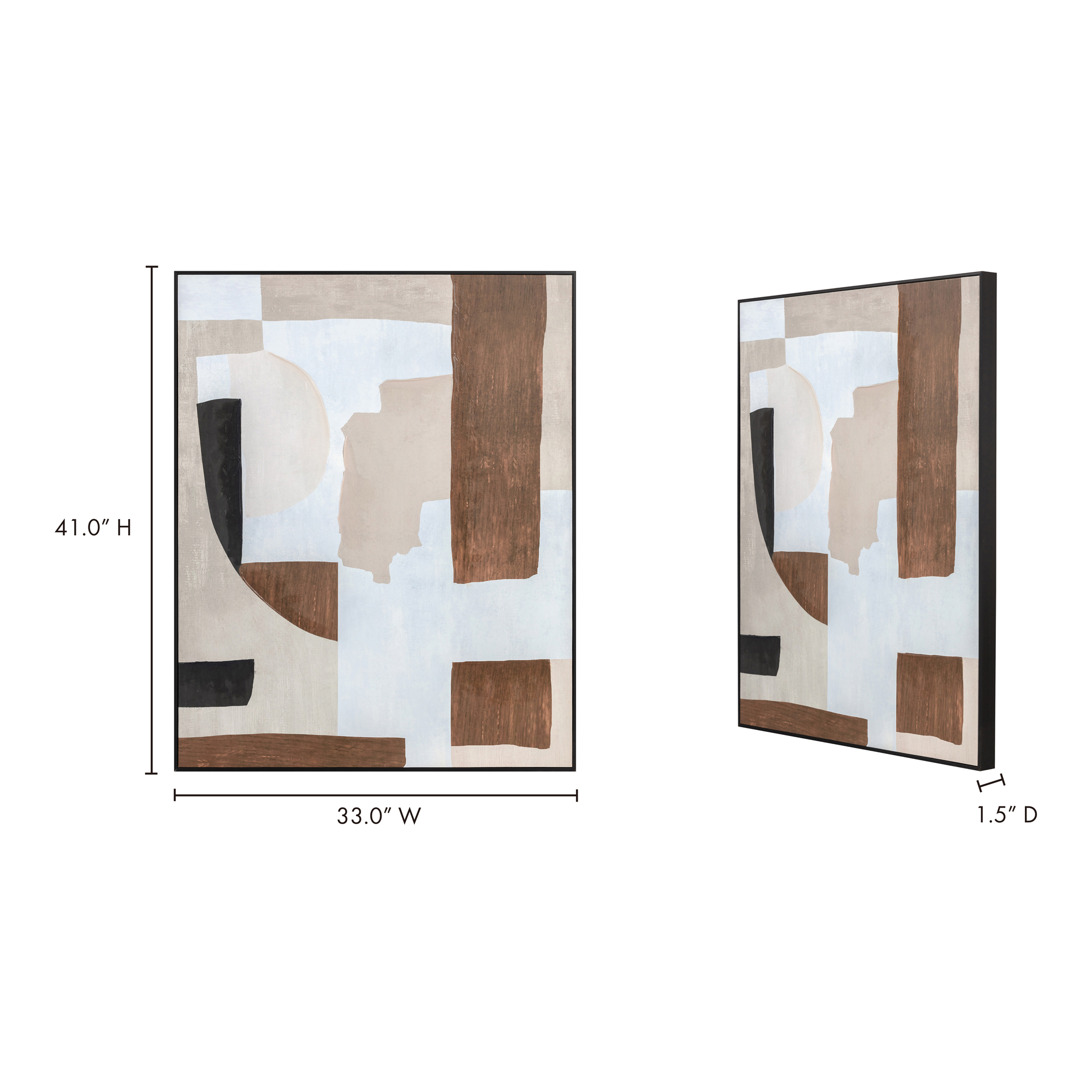 Fina 2 Wall Decor, Painting by Moe's Home, 31.5" width x 39.5" height x 1.5" depth View 9