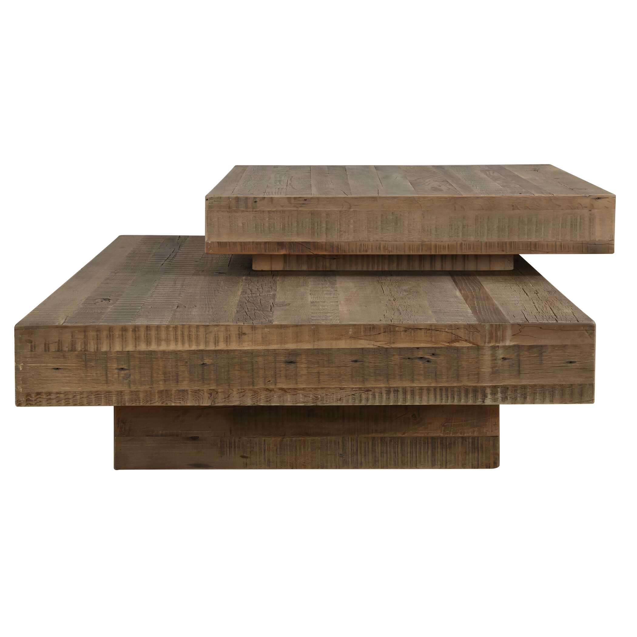 Rustic Planes Modern Coffee Table, Furniture by Uttermost, 57" width x 19.5" height x 47.25" depth View 7
