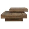 Rustic Planes Modern Coffee Table, Furniture by Uttermost, 57" width x 19.5" height x 47.25" depth thumbnail 7