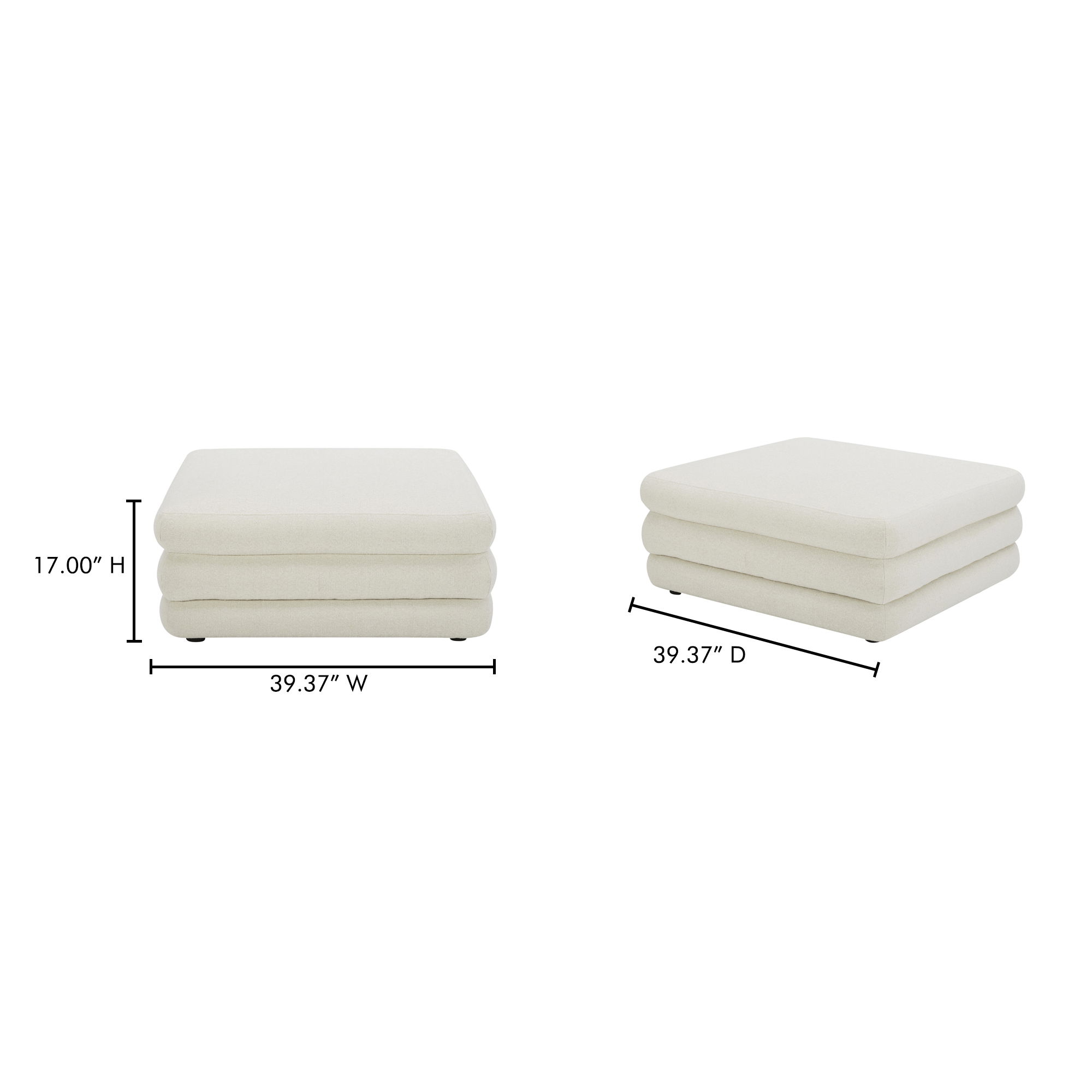 Lowtide Ottoman Warm White large image 