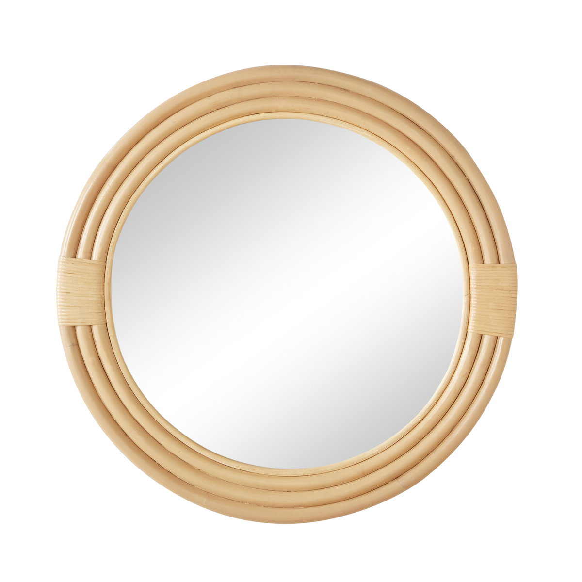 Pelicano Small Round Mirror, by Woven, 28" diameter x 1.5" depth View 1