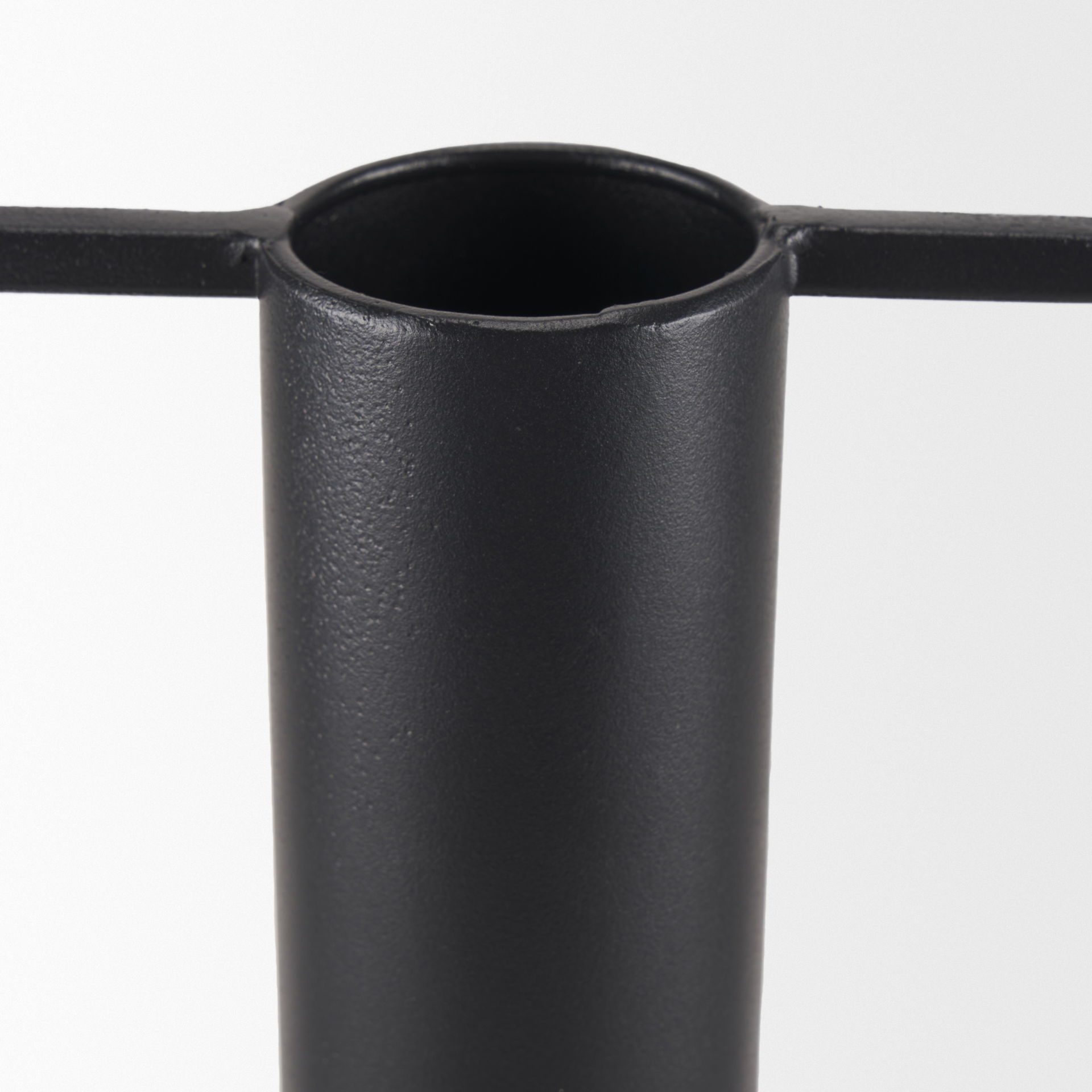 Tovi Small Matte Black Narrow Metal Vase large image 