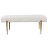 Olivier White Bench, Benche by Uttermost, 49" width x 19" height x 20" depth thumbnail 1