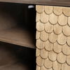 Swordfish 72L x 19W  x 30.25H Two-Tone Brown Wood Cabinet Silver Metal Base 4 Cabinet Door Sideboard thumbnail 8