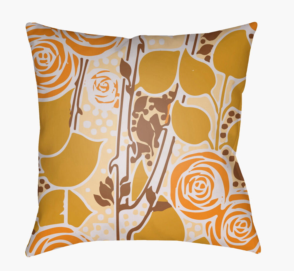 Chinoiserie Floral Accent Pillow, Decorative Pillow by Surya, 20" length x 20" width
