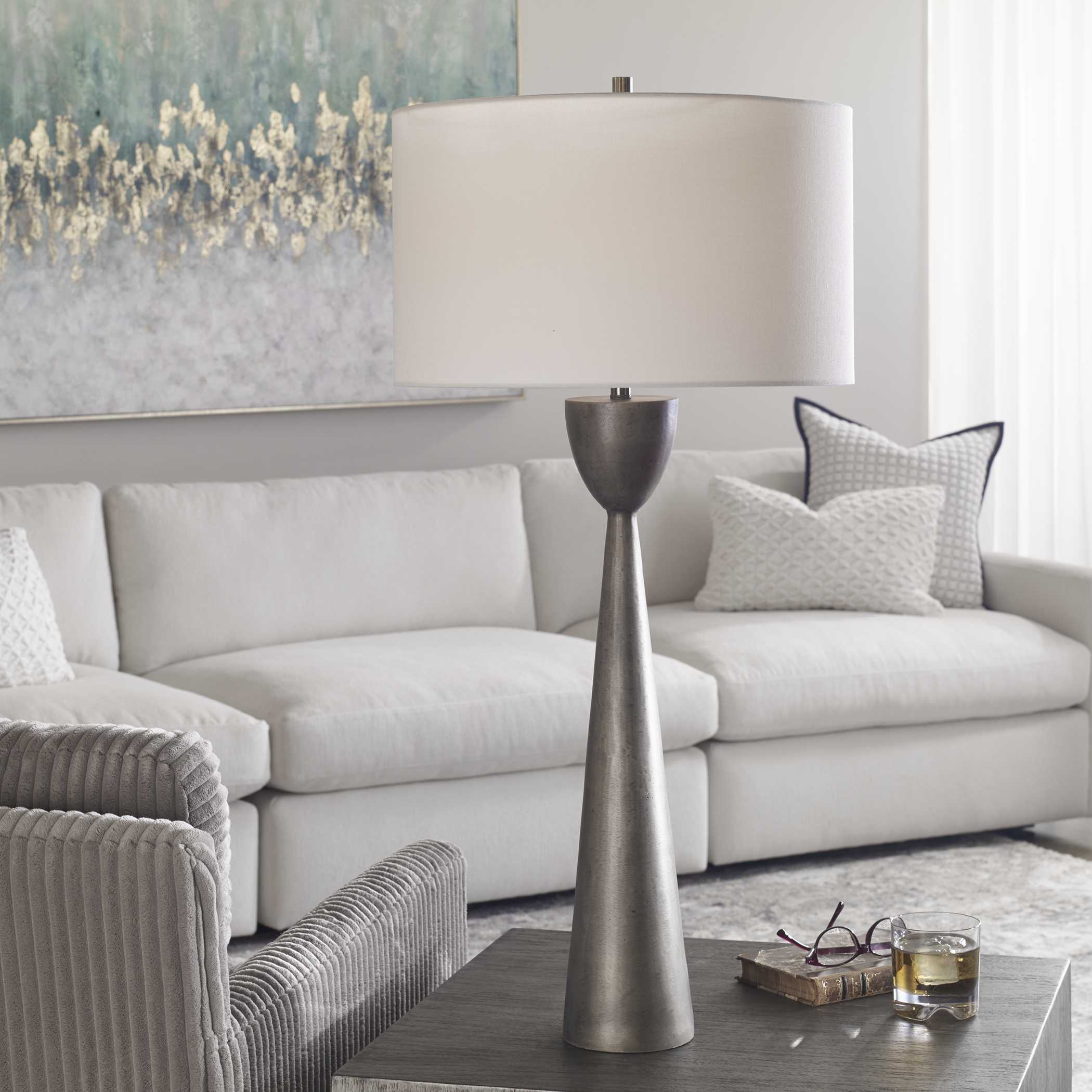 Waller Handcrafted Cast Table Lamp large image 