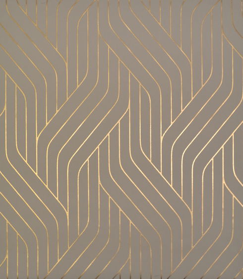 Ebb & Flow Khaki & Gold Wallpaper