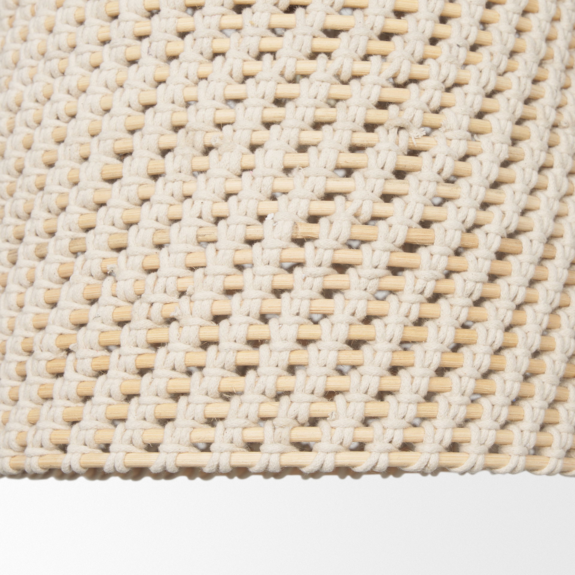 Tosha 1-Light Cotton Rope Bell Pendant large image 