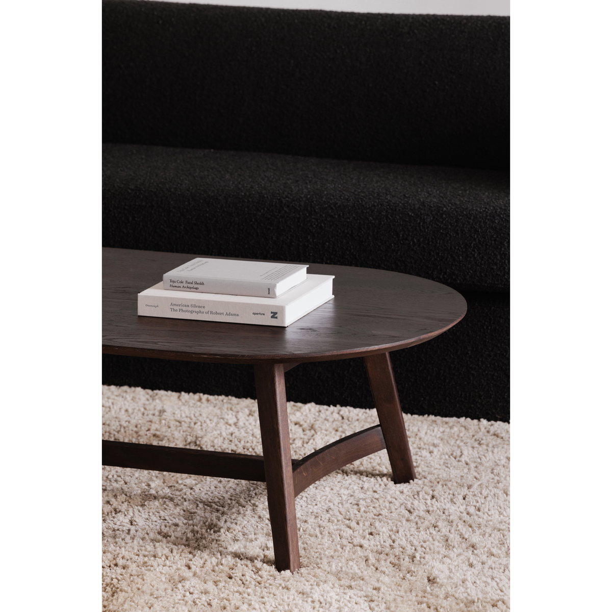 Trie Coffee Table Dark Brown, by Moe's Home, 54" width x 17" height x 28" depth View 8