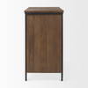 Maddox  40.0L x 18.5W x 32.75H Brown Solid Wood Black Metal 2 Door Accent Cabinet, Cabinets & Chest by Mercana, 40" length x 18.5" width x 32.75" height thumbnail 4