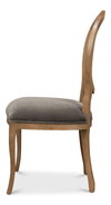 Oval Cane Back S/Chair  Drftwd Charcoal, by Sarreid, 2' length x 1'9" width x 3'5" height thumbnail 9