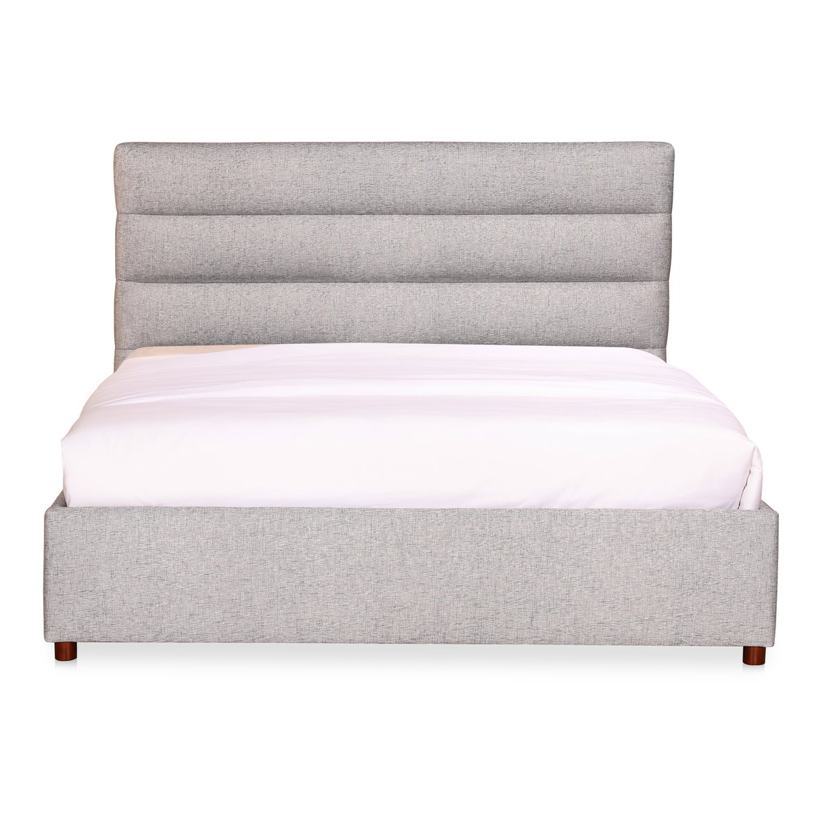 Takio Queen Bed Light Grey, by Moe's Home, 65" width x 44.5" height x 87" depth View 1