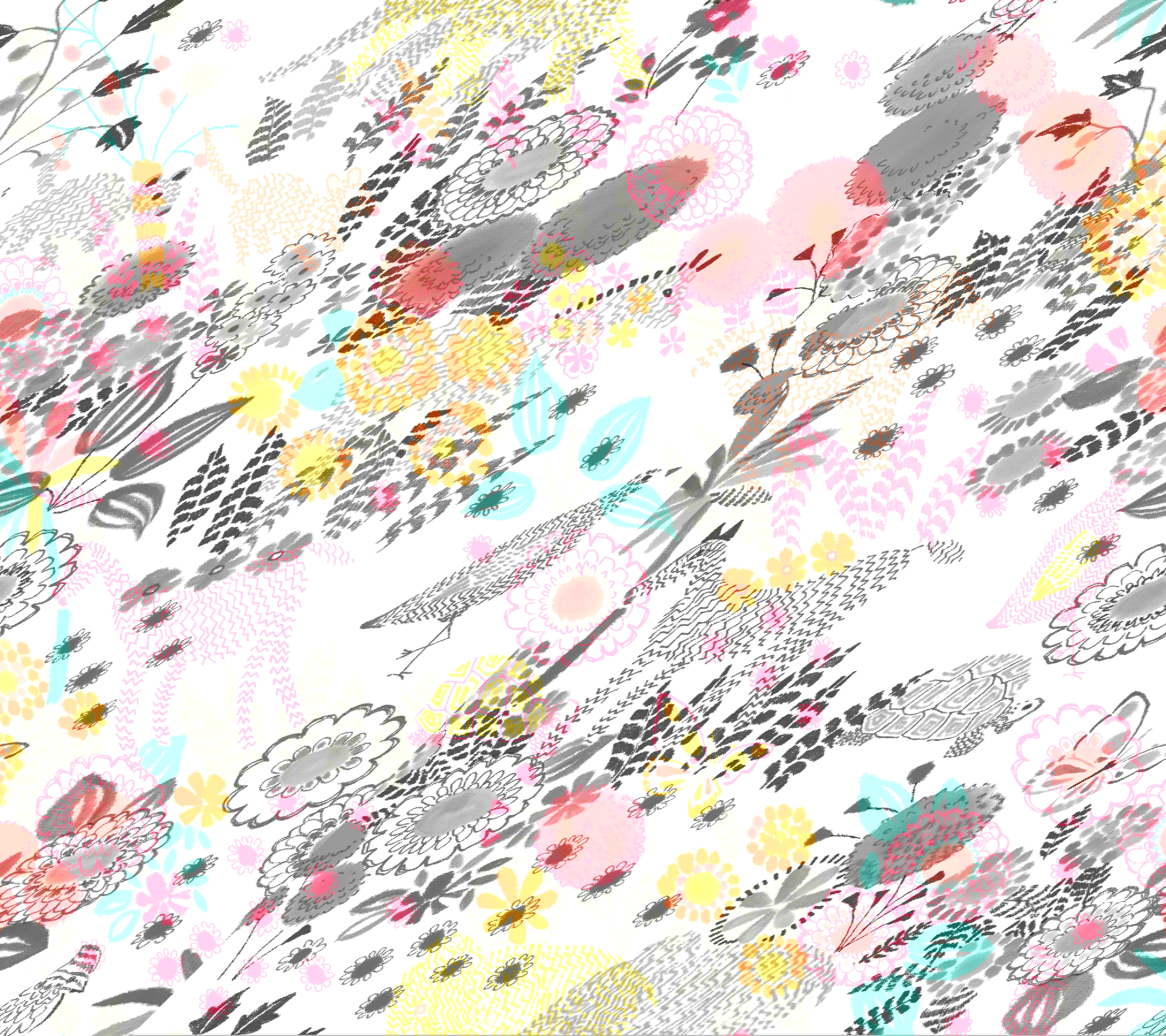 Reverie Coral Peel & Stick Wallpaper large image 
