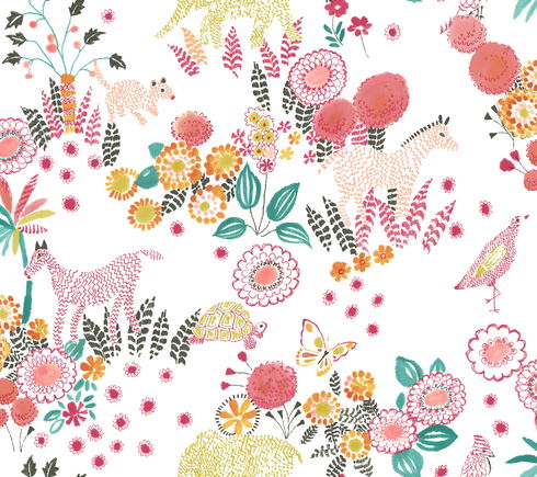 Reverie Coral Peel & Stick Wallpaper
